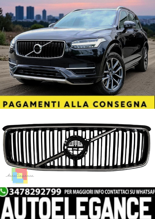 💫Griglia Anteriore Nero Lucido per Volvo XC90 II (2015–2019)💫