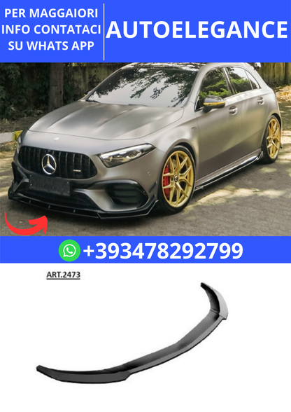 💫ART.2473 SPLITTER ANTERIORE M. Benz W176 FL 2015+ A Plus C63 AMG V1 Style💫