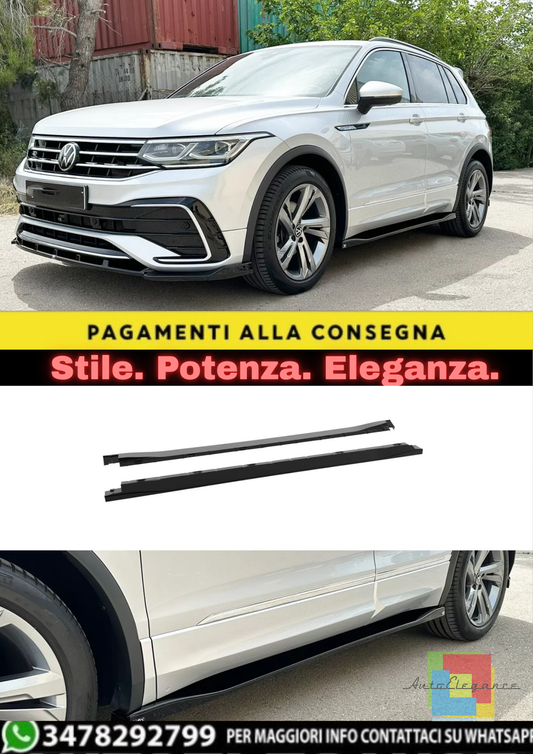 🔥SIDE SKIRTS EXTENSIONS PER VW TIGUAN R / R-LINE MK2 FACELIFT (2020–2024)🔥