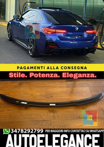 🔥SPOILER PER BMW SERIE 4 G26 GRAN COUPÉ / M440I 2021+(COFANO) NERO LUCID🔥