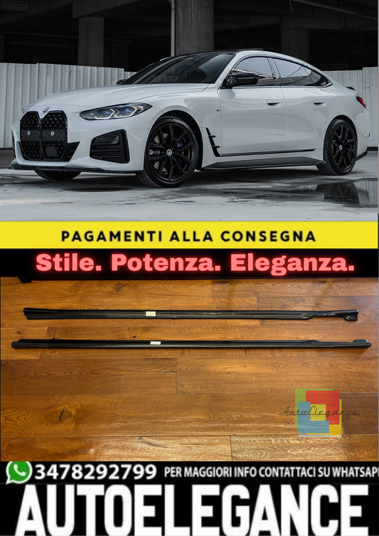 🔥SOTTO MINIGONNE SERIE 4 G26 GRAND COUPÉ M-PACK /M440I / I4 2020+ NERO LUCIDO🔥