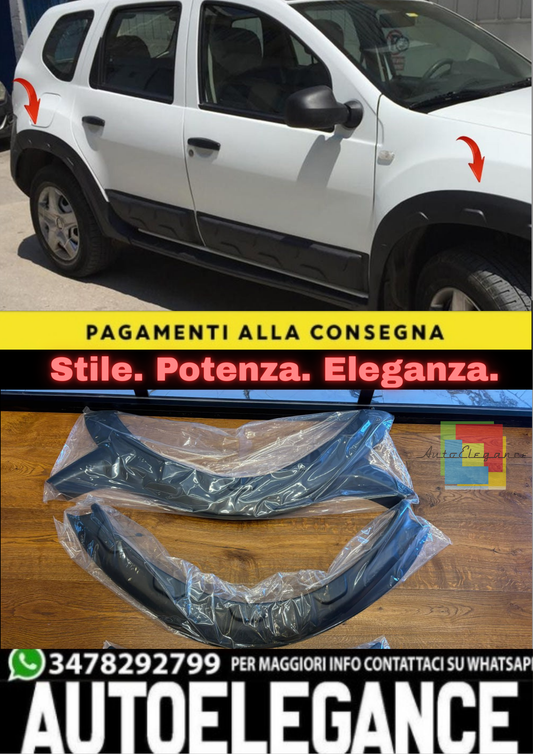 🔥PARAFANGHI ADATTO PER DACIA DUSTER 2010-2017 NERO OPACO (OFFROAD)🔥