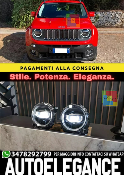 🔥FARI ANTERIORI ADATTI PER JEEP RENEGADE 2014-2021 FULL LED🔥