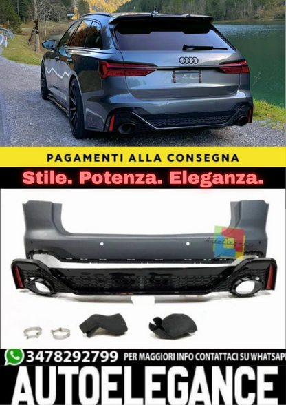 💎PARAURTI ADATTO PER AUDI A6 C8 AVANT 2018+ LOOK RS6 💎
