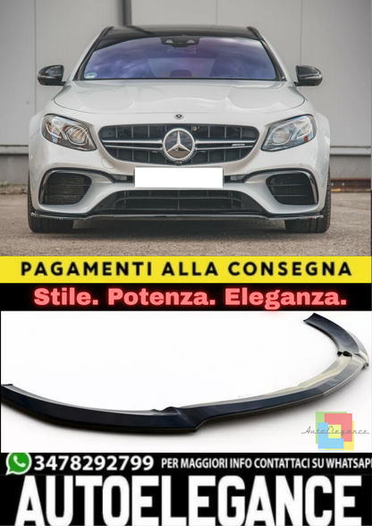 ⭐SPLITTER ADATTO PER MERCEDES CLASSE E W213 AMG E63 2016-2020 LOOK NERO LUCIDO⭐