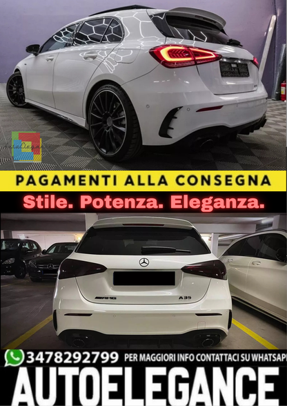 ⭐SPOILER ADATTO PER MERCEDES CLASSE A W177 AMG ABS NERO LUCIDO ⭐