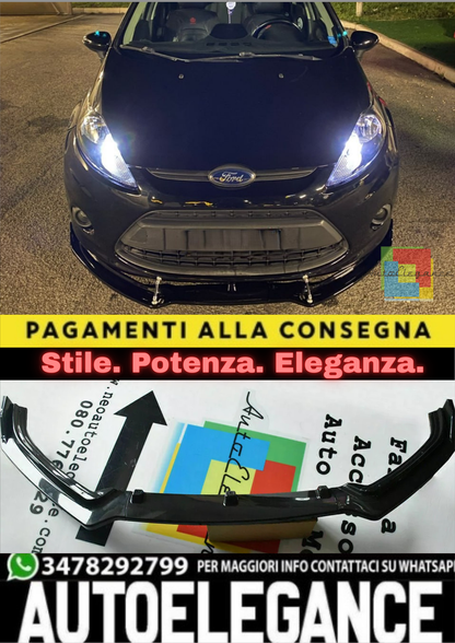 🔥SPLITTER / SPOILER SOTTO PARAURTI ANTERIORE PER FORD FIESTA MK7 2008–2012🔥