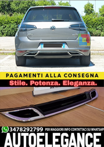 ✨DIFFUSORE ADATTO PER VW GOLF 7 2012-2016 LOOK R DESIGN SPORTIVO✨