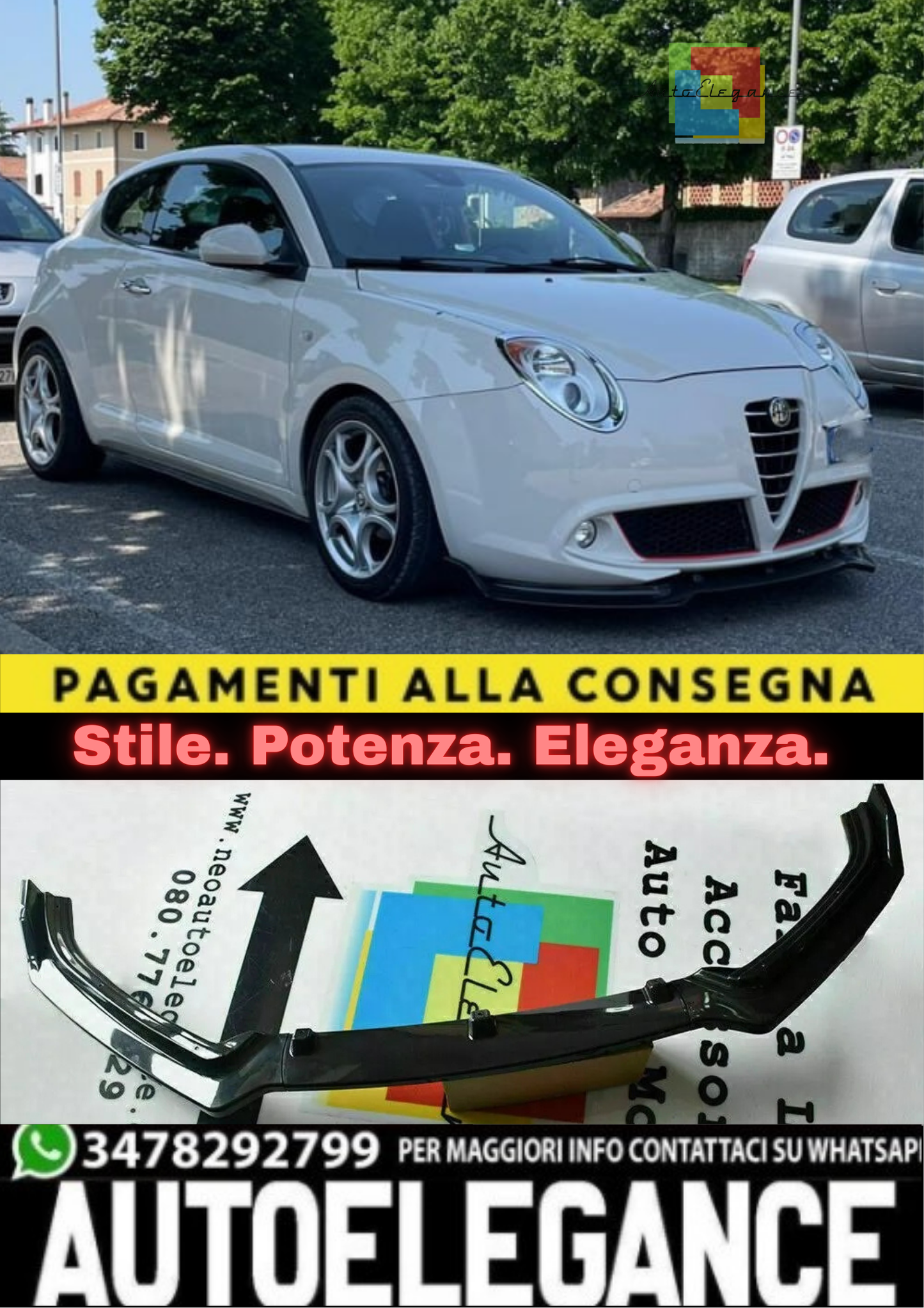 🔥SPLITTER ADATTO PER ALFA ROMEO MITO🔥