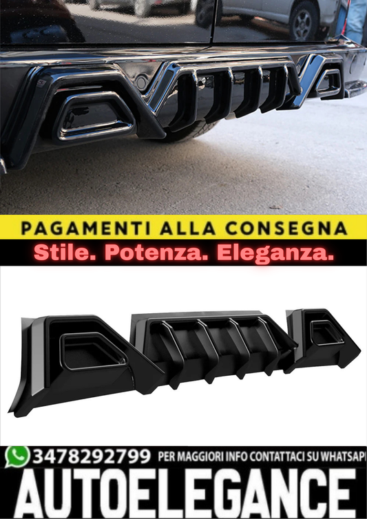 🔥 REAR DIFFUSER PER VW TRANSPORTER T7 2024+ / FORD TRANSIT CUSTOM MK2 2023+ 🔥