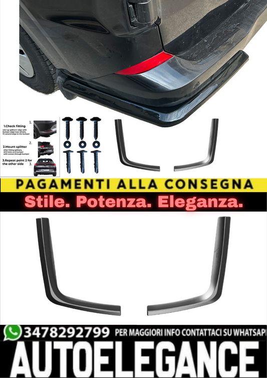 🔥REAR SIDE SPLITTERS PER VW TRANSPORTER T7 2024+ /FORD TRANSIT MK2 2023+🔥