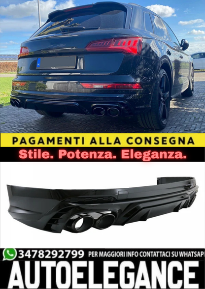 🔥PARAURTI POSTERIORE SPOILER MANTOVANA DOPPIA USCITA ADATTO PER AUDI Q5🔥