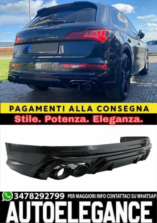 🔥PARAURTI POSTERIORE SPOILER MANTOVANA DOPPIA USCITA ADATTO PER AUDI Q5🔥