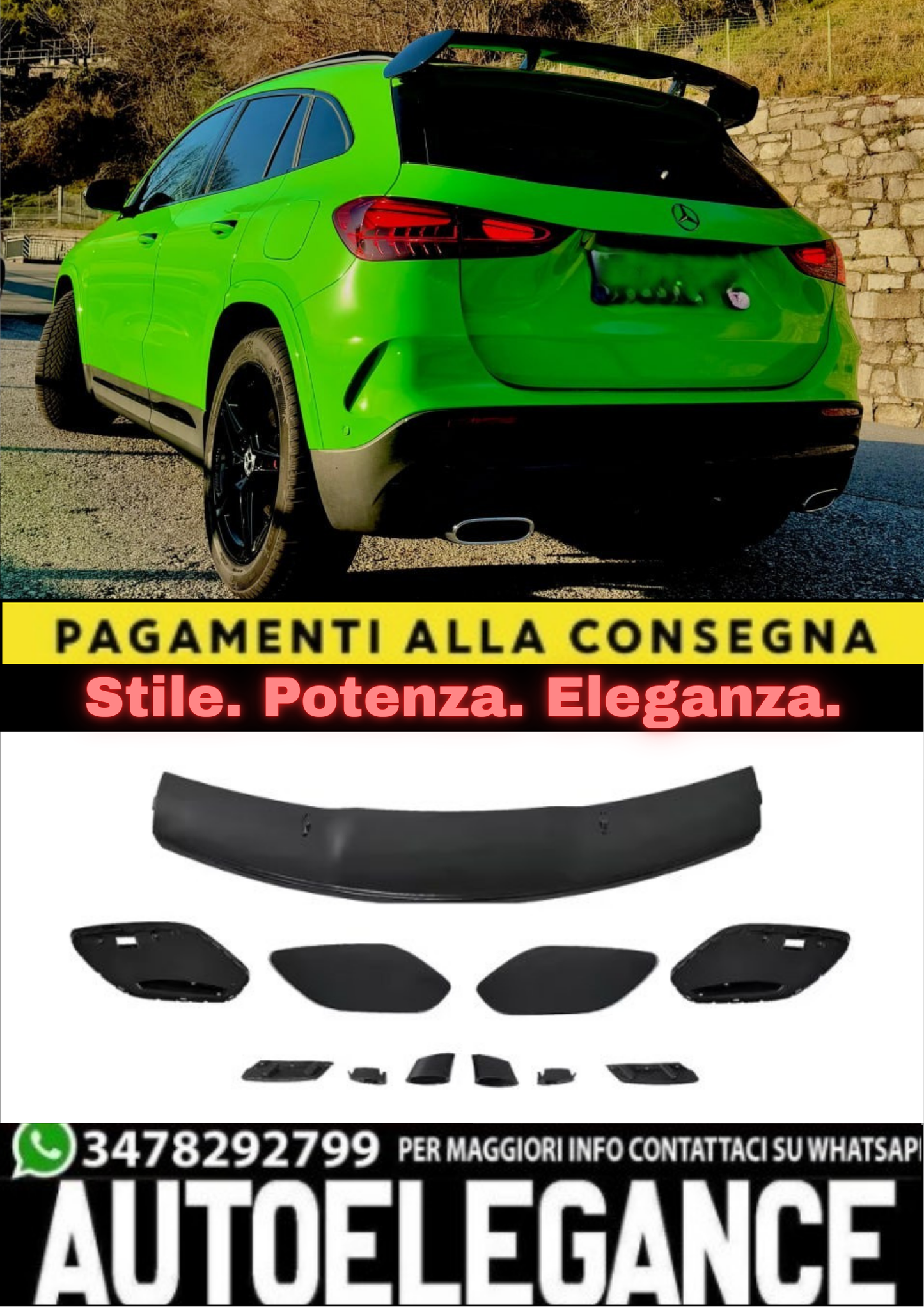🔥SPOILER ADATTO PER MERCEDES CLASSE GLA H247🔥