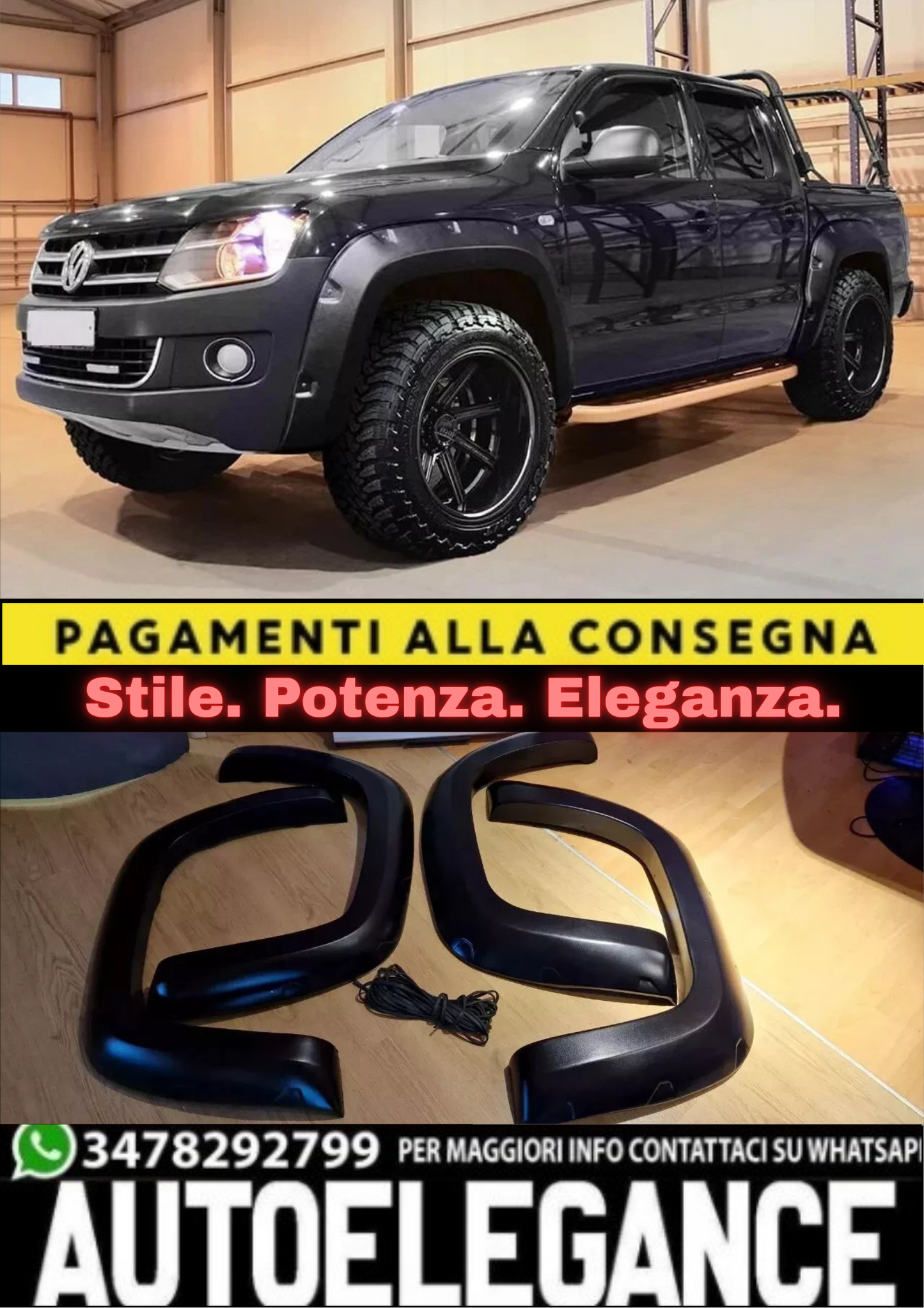 🔥PARAFANGHI ALLARGATI ADATTI PER VW AMAROK 2016-2022 LOOK SPORTIVO🔥