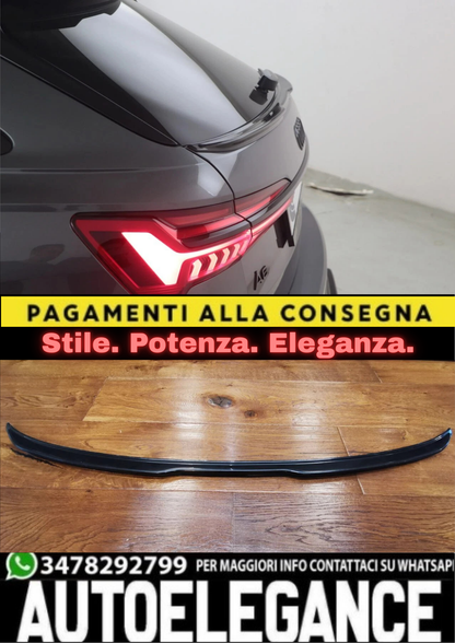 🔥SPOILER ADATTO PER AUDI A6 C8 2019+ AVANT NERO LUCIDO ALA BAGAGLIAIO🔥