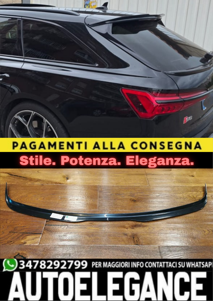 🔥SPOILER ADATTO PER AUDI A6 C8 2019+ AVANT S6 SLINE NERO LUCIDO🔥