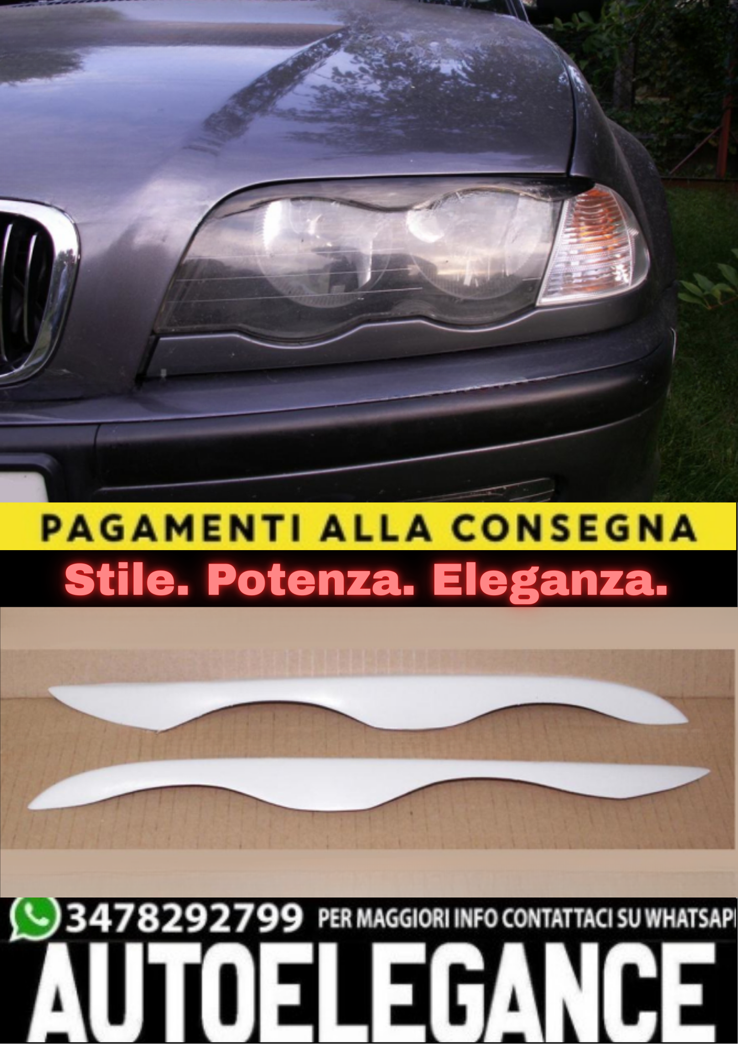 🔥PALPEBRE ADATTO PER FARI BMW SERIE 3 E46🔥
