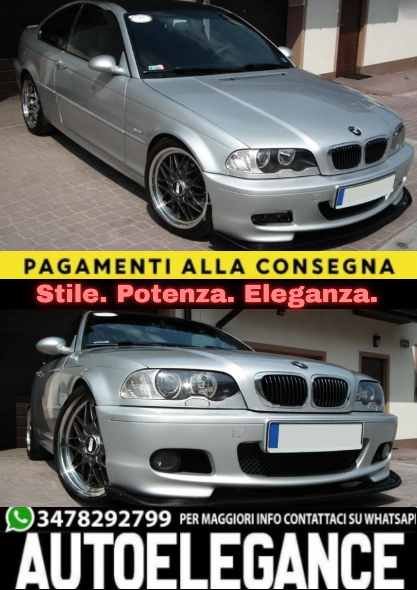 🔥SPOILER / DIFFUSORE ANTERIORE ADATTO PER BMW E46 M PACK🔥