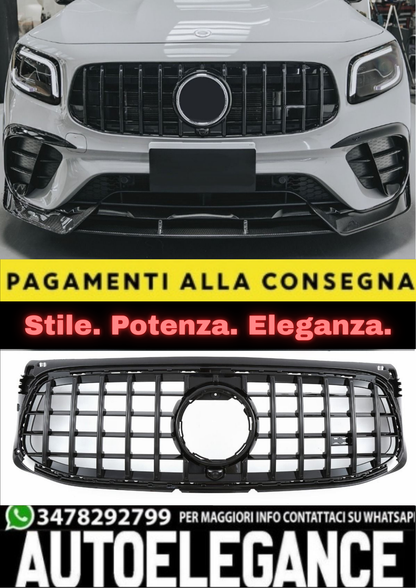 🔥GRIGLIA ADATTO PER MERCEDES GLB X247 AMG LOOK GT NERO LUCIDO🔥
