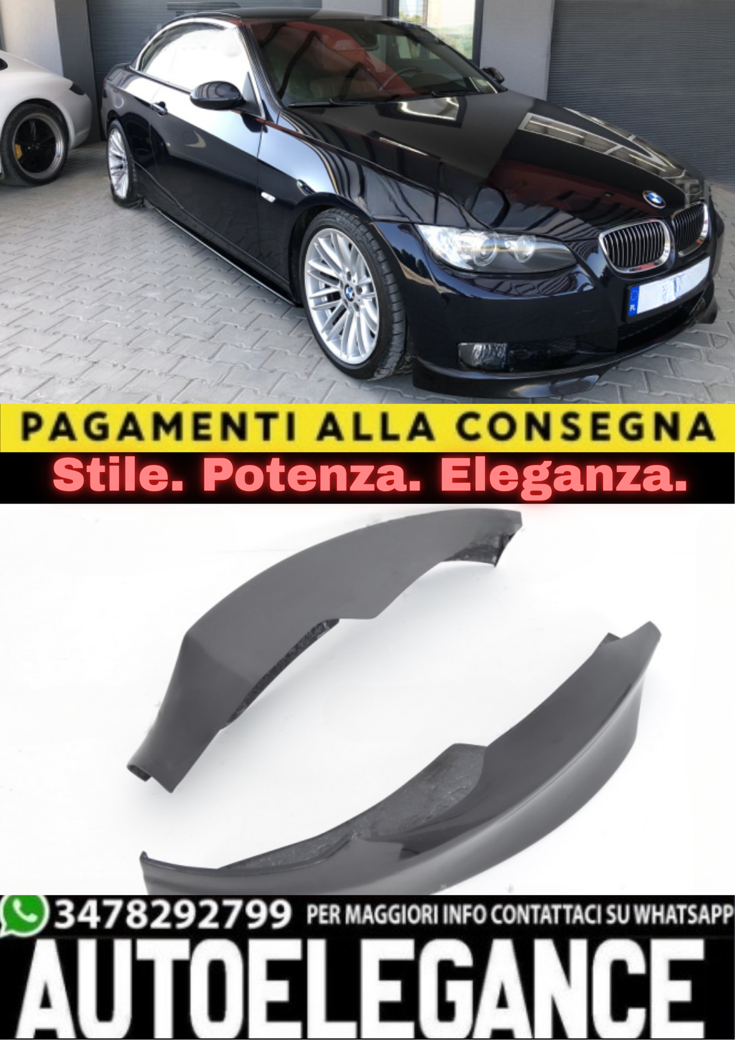 🔥FLAPS SPLITTER ADATTO PER BMW SERIE 3 E92 E93 2006-2010🔥