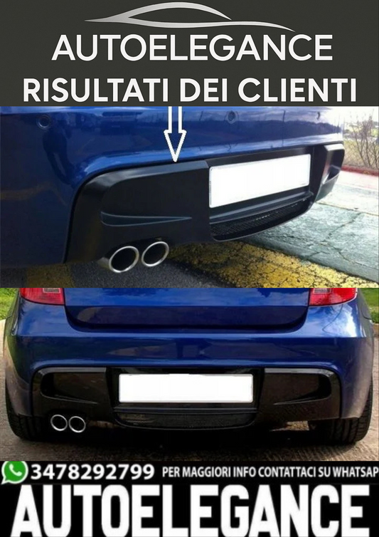 🔥DIFFUSORE ADATTO PER BMW SERIE 1 E81 E87 LOOK AERO GREZZO🔥