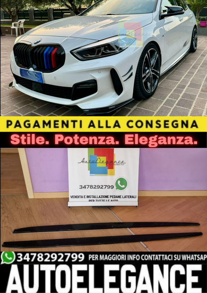 🔥SOTTO MINIGONNE LATERALI NERO LUCIDO ADATTO PER BMW SERIE 1 F40🔥