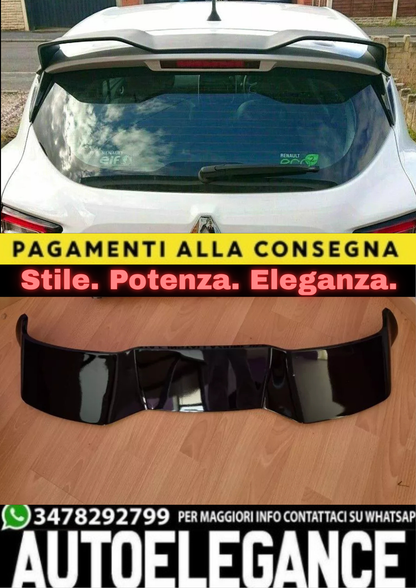 🔥0414 SPOILER TETTO NERO LUCIDO PER RENAULT CLIO 4 IV RS CUP 2012-2018🔥