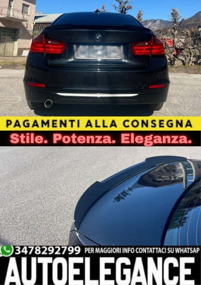 💎0144 SPOILER POSTERIORE PER BMW SERIE 3 F30 BERLINA M3 IN ABS NERO LUCIDO💎