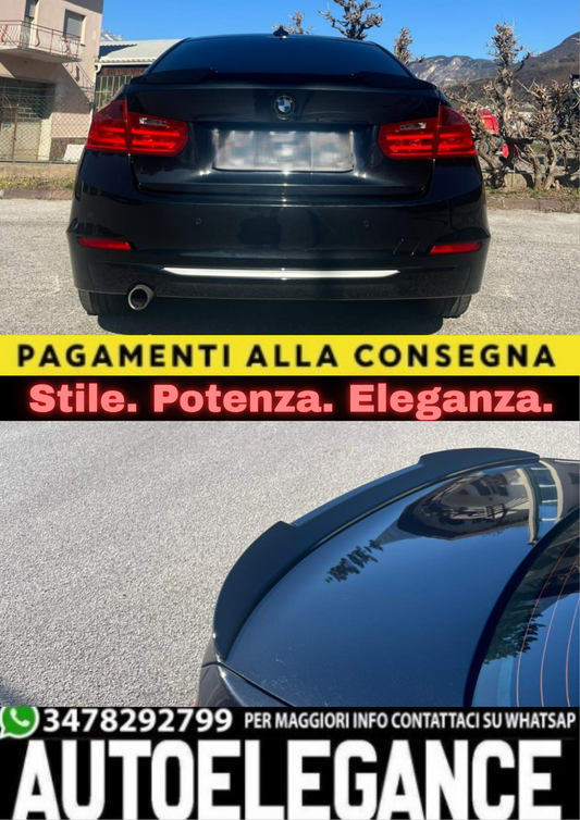 💎0144 SPOILER POSTERIORE PER BMW SERIE 3 F30 BERLINA M3 IN ABS NERO LUCIDO💎