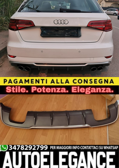 🔥0194 SOTTO PARAURTI PER AUDI A3 8V SPORTBACK 2016-2019 RESTYLING🔥
