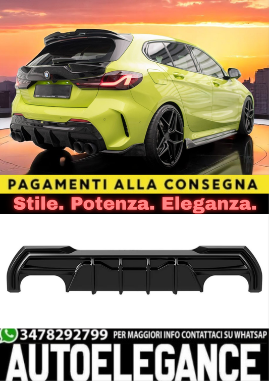 ⭐DIFFUSORE POSTERIORE COMPATIBILE CON BMW SERIE 1 F40 M135I 2019-2024⭐