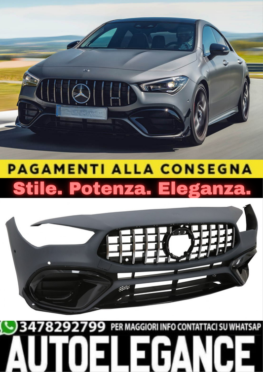 0786 🔥PARAURTI ANTERIORE ADATTO PER MERCEDES CLA W118 C118 LOOK AMG CLA 45🔥