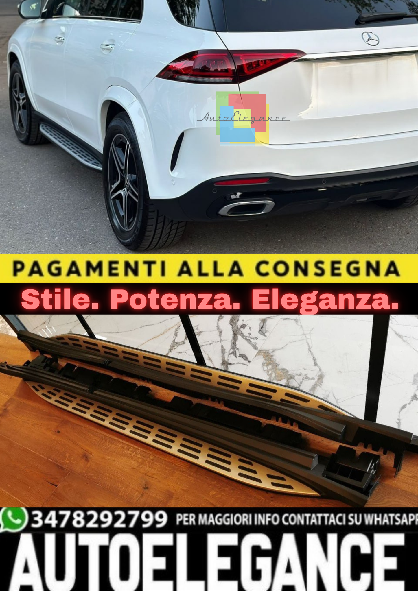 💥0228 PEDANE ADATTO PER MERCEDES GLE W167 2019-2023 SUV SATINATE💥
