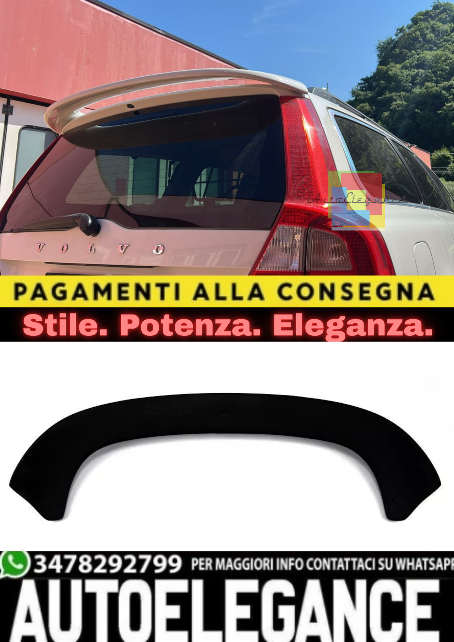 🔥SPOILER ADATTO PER VOLVO V70 XC70 2007-2016🔥