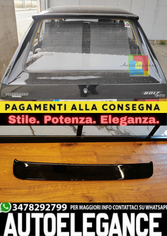 1440🔥SPOILER TETTO ADATTO PER VW GOLF MK1 1974-1985 LOOK RLINE NERO LUCIDO🔥