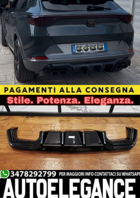 ⭐2011 DIFFUSORE ADATTO PER CUPRA FORMENTOR 2020+ NERO LUCIDO⭐