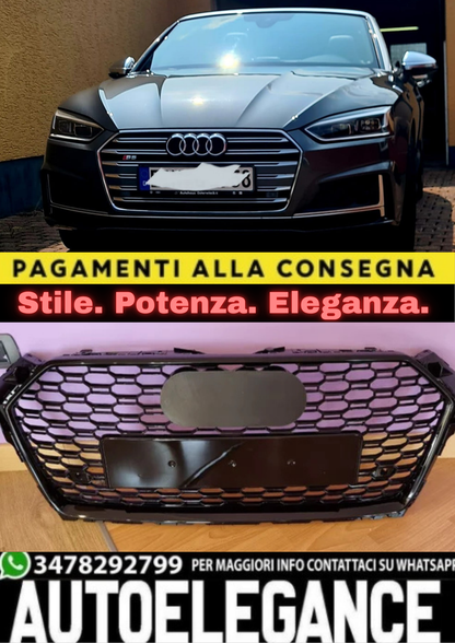 🔥 GRIGLIA ANTERIORE PER AUDI A5 F5 (2017+) – LOOK RS5 SPORTIVO 🔥