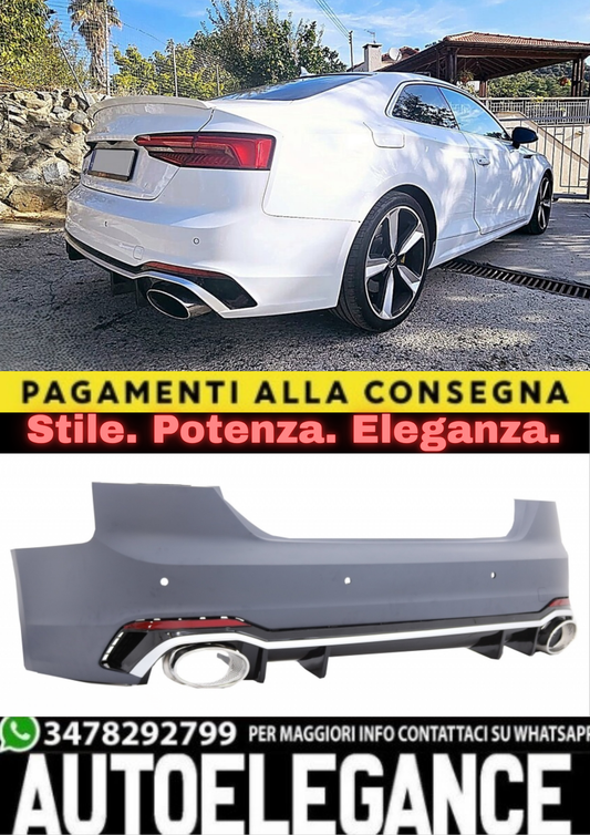 🔥REAR BUMPER FOR AUDI A5 F5 (2017+) – RS5 DESIGN FOR QUATTRO MODELS🔥