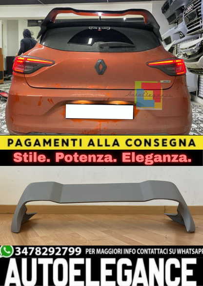 0766💥SPOILER ADATTO PER RENAULT CLIO 5 2019+ STANDARD LOOK RS GREZZO💥