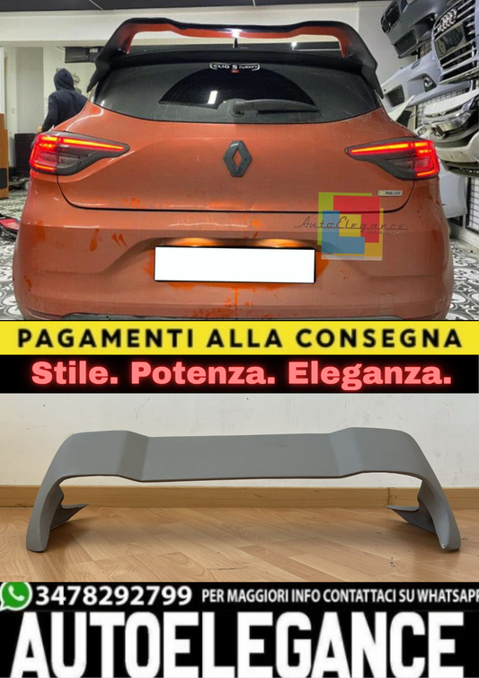 0766💥SPOILER ADATTO PER RENAULT CLIO 5 2019+ STANDARD LOOK RS GREZZO💥