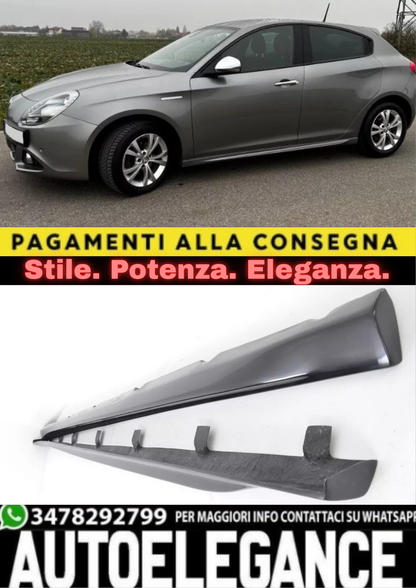 🔥COPPIA MINIGONNE LATERALI STILE SPORT PER ALFA ROMEO GIULIETTA (2010–2020) 🔥