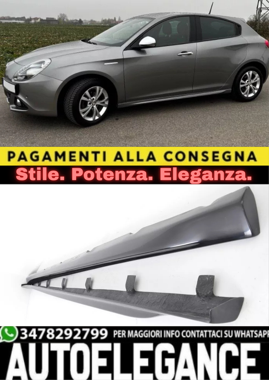 🔥COPPIA MINIGONNE LATERALI STILE SPORT PER ALFA ROMEO GIULIETTA (2010–2020) 🔥