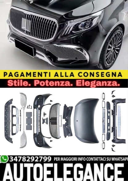 🔥BODYKIT COMPLETO PER MERCEDES V-CLASS W447 LOOK MAYBACH 2014–2020🔥