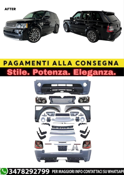 🔥BODYKIT COMPLETO PER RANGE ROVER SPORT L320 (2005–2009) ➤LOOK FACELIFT 2010+🔥