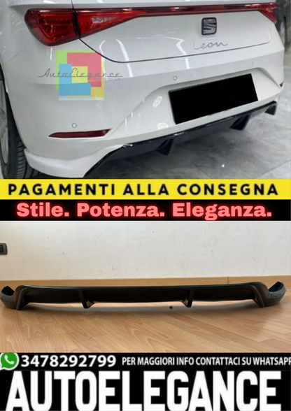 0650🔥SPOILER POSTERIORE / DIFFUSORE SOTTOPARAURTI PER SEAT LEON KL (2019+)🔥