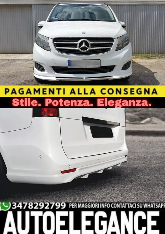 🔥SPOILER PARAURTI ANTERIORE E POSTERIORE PER V-KLASSE W447 – LOOK SPORTIVO🔥