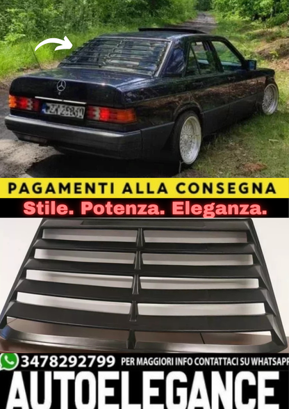 🔥LOUVER POSTERIORE PER MERCEDES 190 (W201) – STILE OLDSCHOOL & RACING🔥