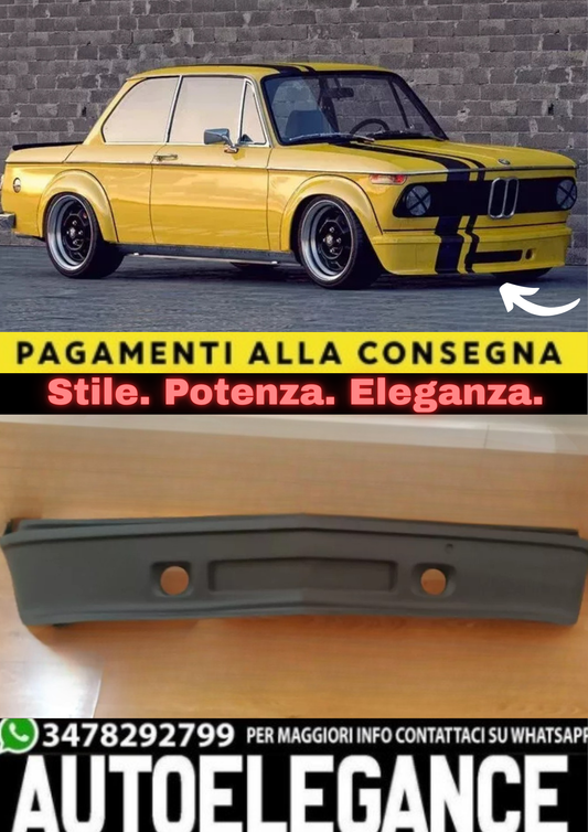 🔥SPOILER ANTERIORE ADATTO PER BMW 02 E10 – 1602 / 1802 / 2002 LOOK OLDSCHOOL🔥