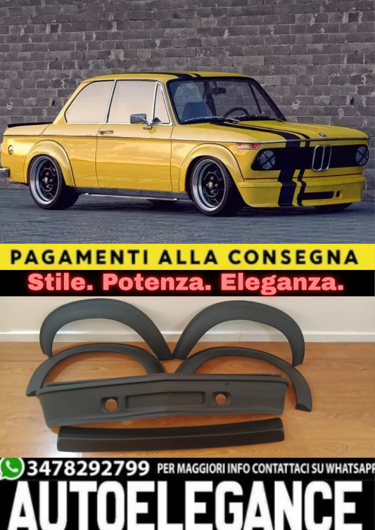 🔥BODYKIT ESTETICO COMPLETO ADATTO PER BMW 02 (E10) – 1602 / 1802 / 2002 🔥